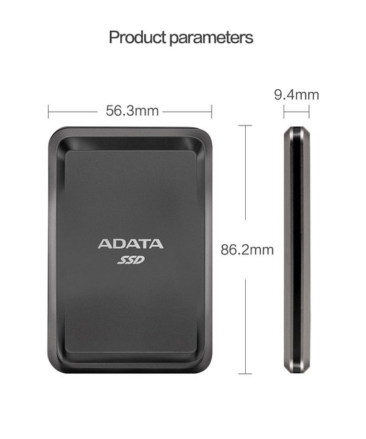 ADATA SC685P - ultra cienki przenośny dysk SSD 1TB/500GB/250GB, USB 3.2 Gen 2 type-c, dla laptopa - Wianko - 6