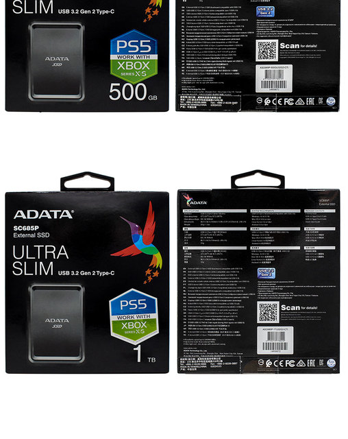 ADATA SC685P - ultra cienki przenośny dysk SSD 1TB/500GB/250GB, USB 3.2 Gen 2 type-c, dla laptopa - Wianko - 11