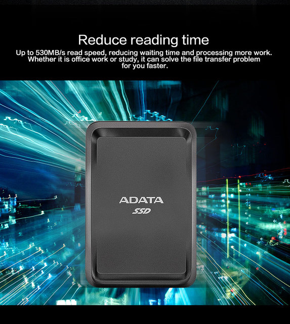 ADATA SC685P - ultra cienki przenośny dysk SSD 1TB/500GB/250GB, USB 3.2 Gen 2 type-c, dla laptopa - Wianko - 2