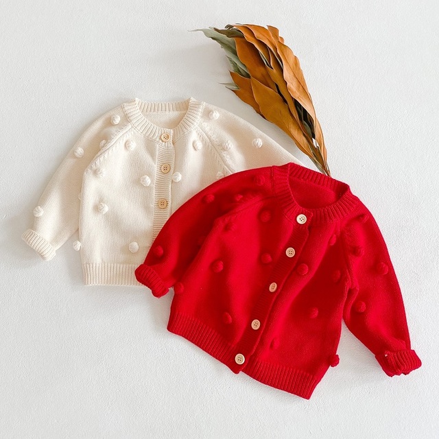 Ręcznie robiona bawełniana kurtka z długim rękawem dla dziewczynki - Wiosenna i jesienna świąteczna - Wianko - 5