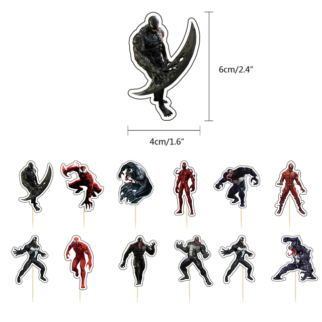 Balon Motyw Venom 2 z Superbohaterami Marvel, Zestaw-Zawieszenie-Wstążka, Latexowe Balony na Urodziny, Baby Shower [FINAL] - Wianko - 5