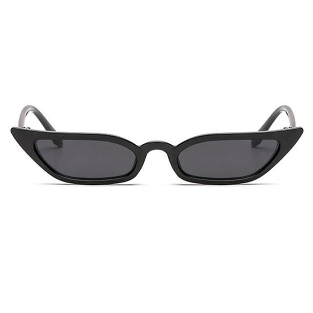 Czerwone damskie okulary przeciwsłoneczne UV400 retro kocie oko trójkąt - Wianko - 2