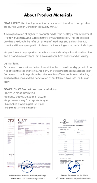 Bransoletka łańcuszkowa Power Ionics INFINITY Series z niemieckiego germanu, charms 3mm, zdrowotna, darmowe grawerowanie, idealny prezent dla modnych kobiet - Wianko - 11
