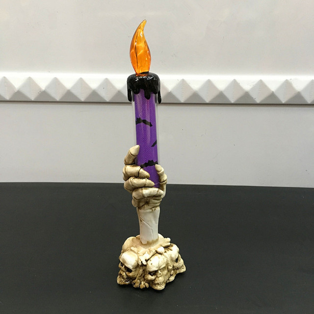 Lampa LED dekoracyjna Halloween czaszka rekwizyt szkielet ręka ducha - Wianko - 5