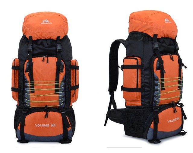 Plecak turystyczny wodoodporny o pojemności 90L - alpinizm, camping, trekking, podróże - kolor błękitny - Wianko - 8