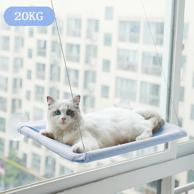 Wygodne hamak dla kota do spania przy oknie - uchwyt do montażu, wytrzymałe, zwieszane łóżka dla kotów - Wianko - 3