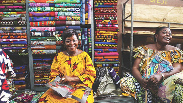 Afrykańska tkanina Ankara - prawdziwa tkanina woskowa do szycia sukienek, craftów DIY - Wianko - 1