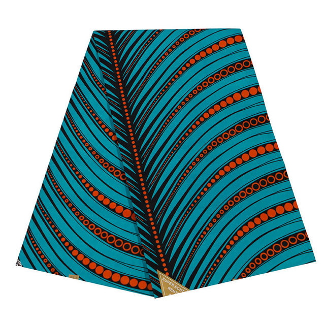 Afrykańska tkanina Ankara - prawdziwa tkanina woskowa do szycia sukienek, craftów DIY - Wianko - 30