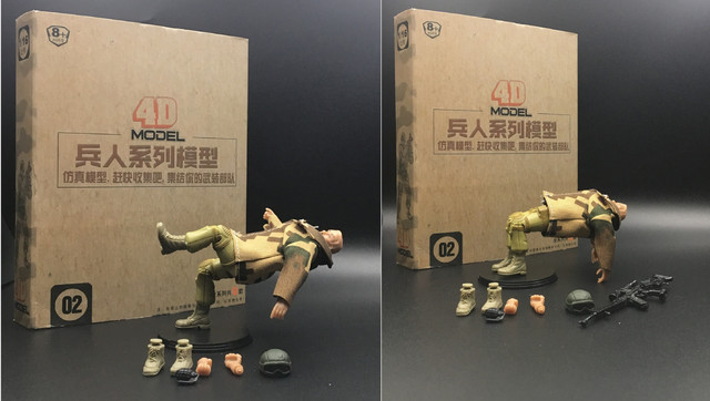 Figurka modelu wojskowego żołnierza 1:16 do złożenia - 8 różnych wersji dla chłopców - Wianko - 13