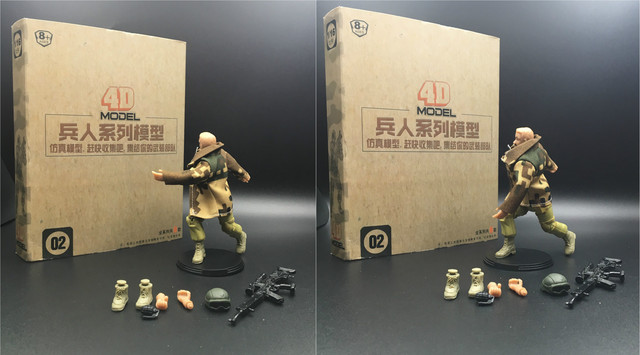 Figurka modelu wojskowego żołnierza 1:16 do złożenia - 8 różnych wersji dla chłopców - Wianko - 12
