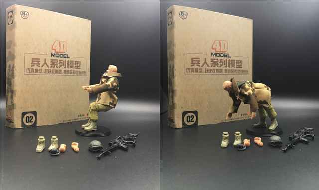 Figurka modelu wojskowego żołnierza 1:16 do złożenia - 8 różnych wersji dla chłopców - Wianko - 14