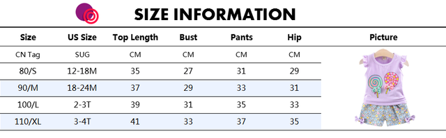 Zestaw ubranek dla dziewczynki z marką Lollipop w letnim stylu: T-shirt i spodenki (2 sztuki) - Wianko - 1