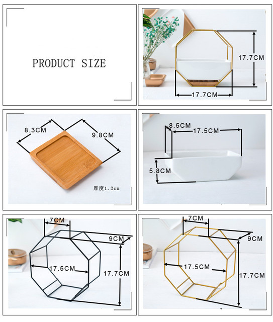 Kreatywna metalowa półka scyntylująca minimalistyczna szafkowa do kwiatów - Wianko - 1