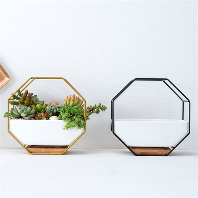 Kreatywna metalowa półka scyntylująca minimalistyczna szafkowa do kwiatów - Wianko - 5