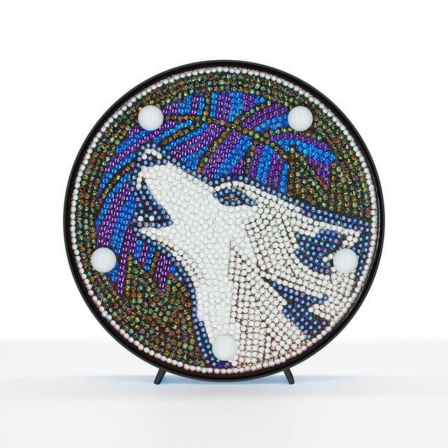 Diamentowa lampa LED z mozaiką 5D DIY zwierzęcego wzoru - Mandala haftowa ozdoba rękodzieła - Wianko - 9