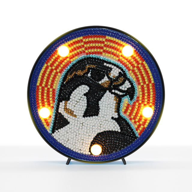 Diamentowa lampa LED z mozaiką 5D DIY zwierzęcego wzoru - Mandala haftowa ozdoba rękodzieła - Wianko - 8