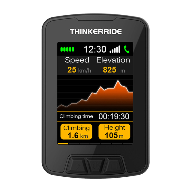 GPS bezprzewodowy komputer rowerowy - duży kolorowy ekran LCD, wodoodporny, mapy, nawigacja, akumulator, prędkościomierz - Wianko - 3