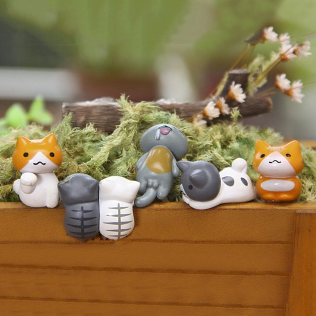 Słodki kociak - miniaturowy bajkowy ogród 6 sztuk - dekoracyjny ornament do domu - Wianko - 4