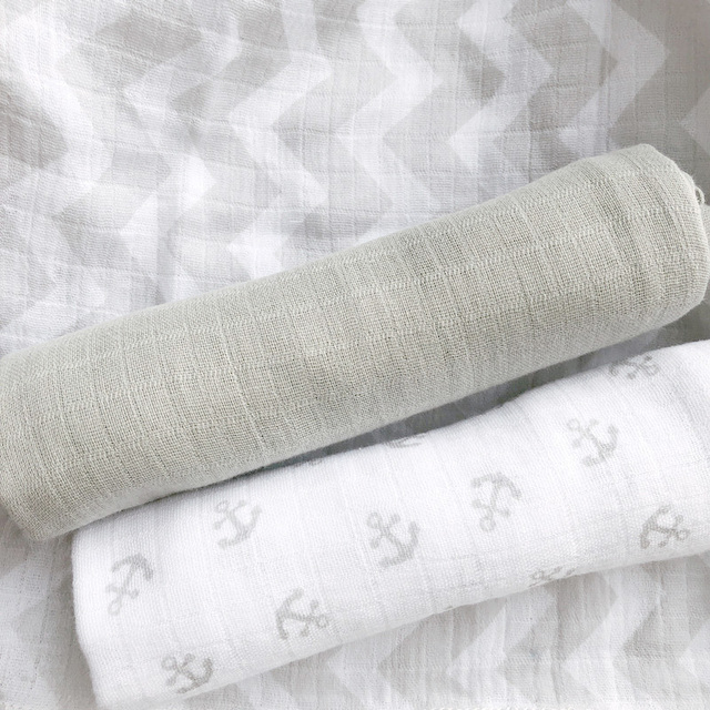 Pieluchy wielokrotnego użytku dla noworodków wykonane z muślinu bawełnianego (50x70 cm) - Wianko - 1