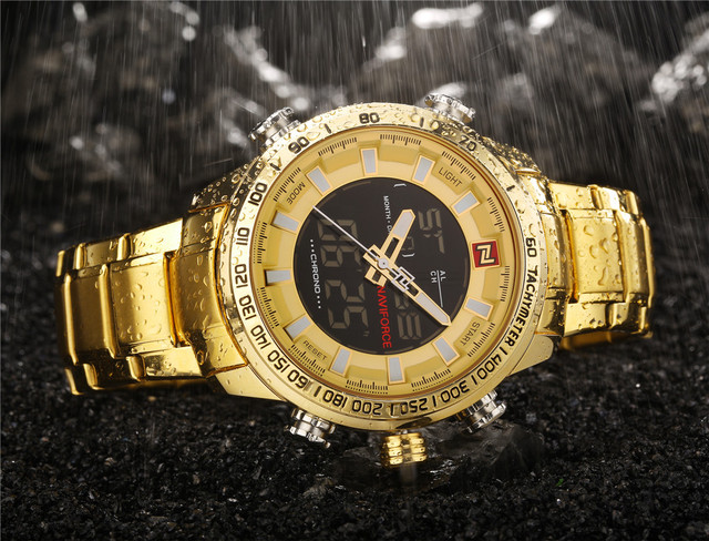 NAVIFORCE luksusowy zegarek męski kwarcowy z pełną stalową bransoletką, cyfrowy i wodoodporny - Wianko - 19
