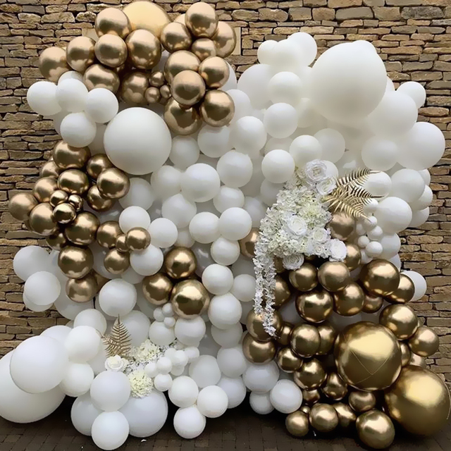 10/18/22-calowy metalowy złoty balon z folii aluminiowej - dekoracje urodzinowe, ślubne, Baby Shower - balon okrągły 4D dla dzieci - Wianko - 2