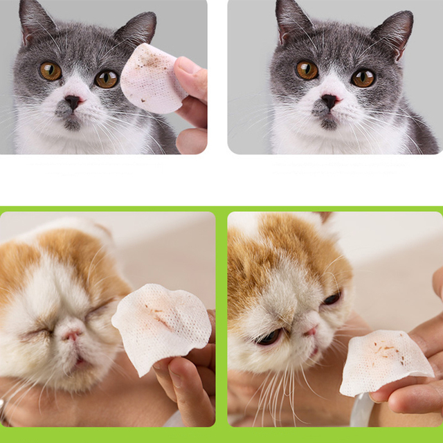 Chusteczki nawilżane do czyszczenia oczu dla kotów i psów - 130 sztuk - Wianko - 2