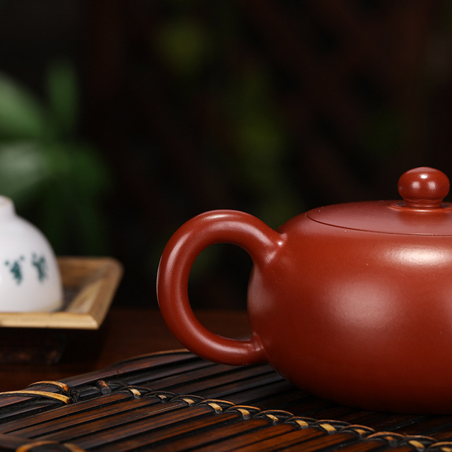 Czajniczek Yixing z purpurową gliną, ręcznie lepiony, surowa ruda, pojemność 250cc, zestaw do herbaty Kung Fu - Wianko - 4