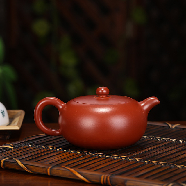 Czajniczek Yixing z purpurową gliną, ręcznie lepiony, surowa ruda, pojemność 250cc, zestaw do herbaty Kung Fu - Wianko - 2