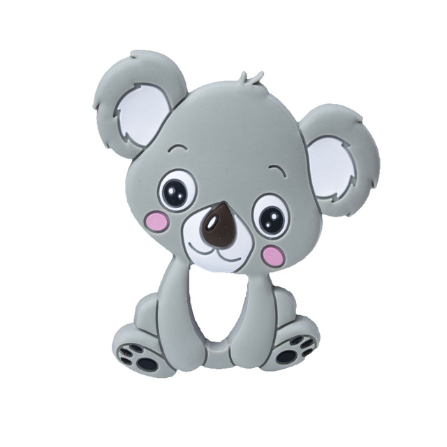Silikonowy gryzak wisiorek Cartoon Koala niedźwiedź - 2 sztuki, bez BPA, Food Grade - Wianko - 4