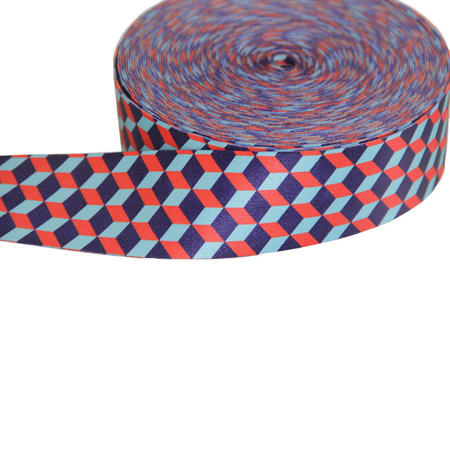 Taśma tapicer 2 kolorowe drukowane taśmy 50MM wysokiej jakości wstążka poliestrowa na pasek torby 10 jardów/lot 1.1MM grubości - Wianko - 3