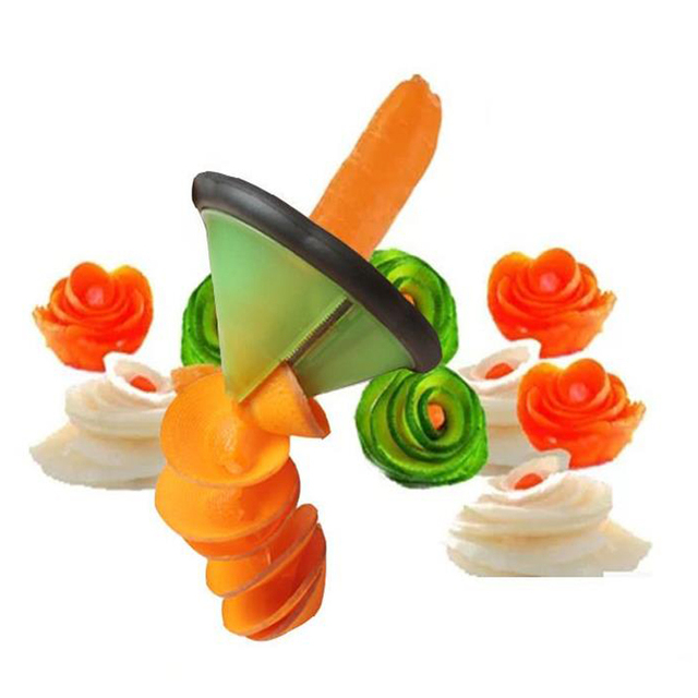 Spiralna obieraczka ziemniaków i marchewek ORGANBOO - kreatywne narzędzie do rzeźbienia owoców i warzyw - Wianko - 4