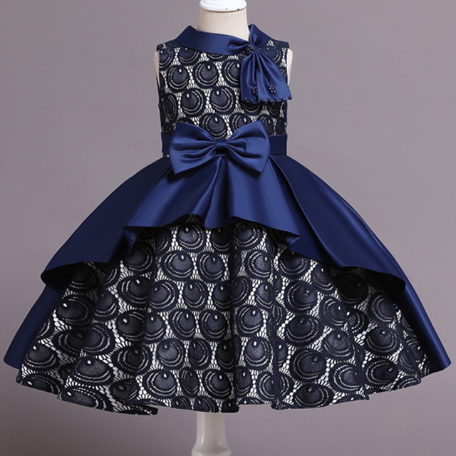 Sukienka cekinowa satynowa dla dziewczynek z falbanowymi rękawami, idealna na święta, korowód i różnego rodzaju przyjęcia - Wianko - 3