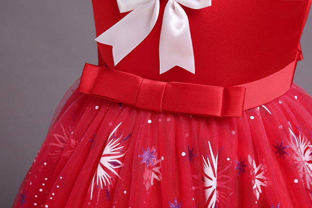 Sukienka cekinowa satynowa dla dziewczynek z falbanowymi rękawami, idealna na święta, korowód i różnego rodzaju przyjęcia - Wianko - 18