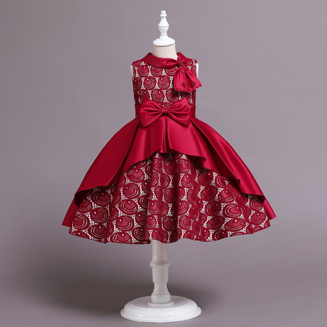 Sukienka cekinowa satynowa dla dziewczynek z falbanowymi rękawami, idealna na święta, korowód i różnego rodzaju przyjęcia - Wianko - 32