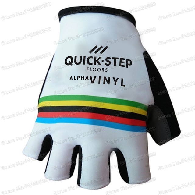 Rękawiczki rowerowe 2022 Quick Step - Mistrz Świata Alaphilippe, pół-żelowe szosowe alfa-vinyl MTB Gant - Wianko - 2