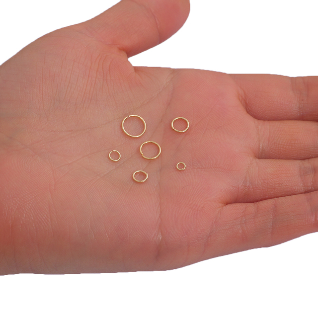 Okrągłe pozłacane miedziane pierścienie z otwartym złączem 18K, 10/100 sztuk, 3-8mm, do tworzenia biżuterii DIY - Wianko - 7