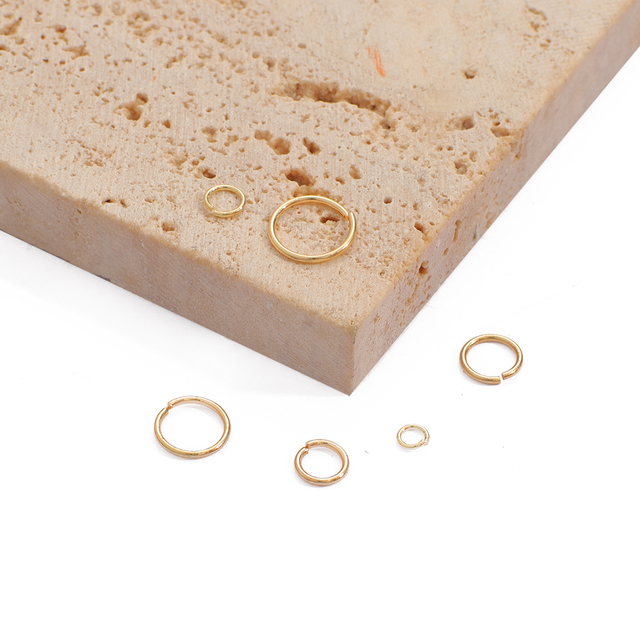 Okrągłe pozłacane miedziane pierścienie z otwartym złączem 18K, 10/100 sztuk, 3-8mm, do tworzenia biżuterii DIY - Wianko - 5