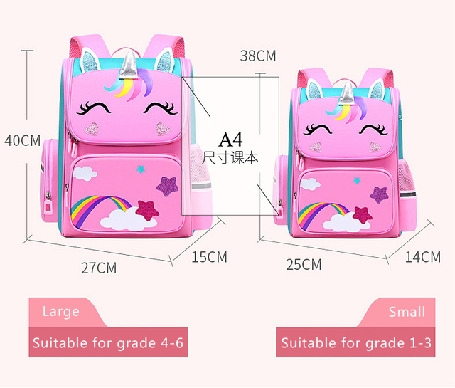 Nowy model torby szkolnej dla dzieci - 3D, lekka, wodoodporna, dziewczęca torba na podstawówkę Mochila Escolar Grande 2021 - Wianko - 5