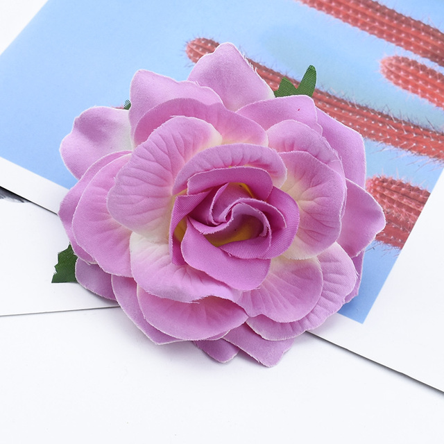 Sztuczne rośliny kwiaty ozdobne 50/100 sztuk - wieniec świąteczny, album ślubny, dekoracja domu jedwabne róże plastikowe - Wianko - 13