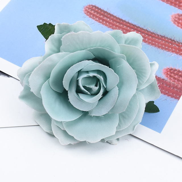 Sztuczne rośliny kwiaty ozdobne 50/100 sztuk - wieniec świąteczny, album ślubny, dekoracja domu jedwabne róże plastikowe - Wianko - 16