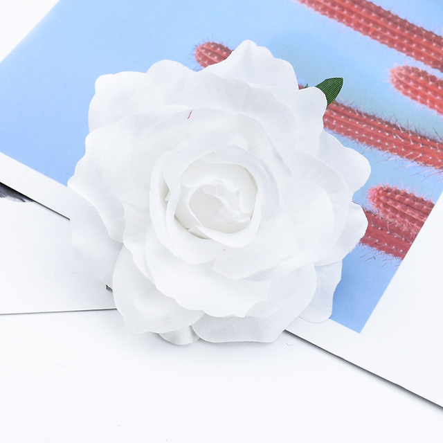Sztuczne rośliny kwiaty ozdobne 50/100 sztuk - wieniec świąteczny, album ślubny, dekoracja domu jedwabne róże plastikowe - Wianko - 20