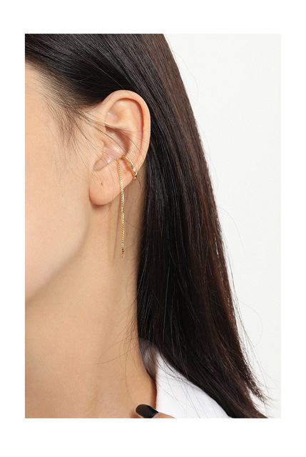 Klips na uszy SHANICE z prawdziwego srebra 925, przesadzony, nieregularny - dla kobiet, które nie mają przekłucia - Wianko - 10