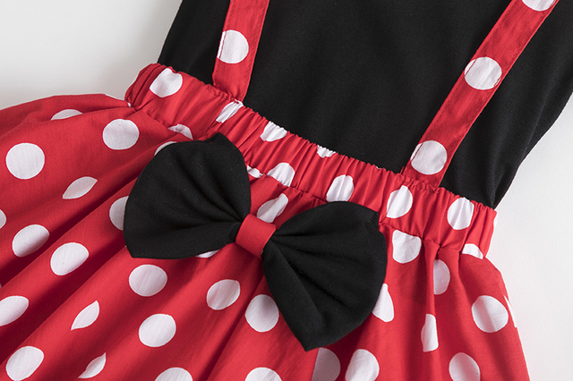 Sukienka dla dziewczynki z mini myszką w czerwone kropki, idealna na urodziny (1-5 lat) - Wianko - 7