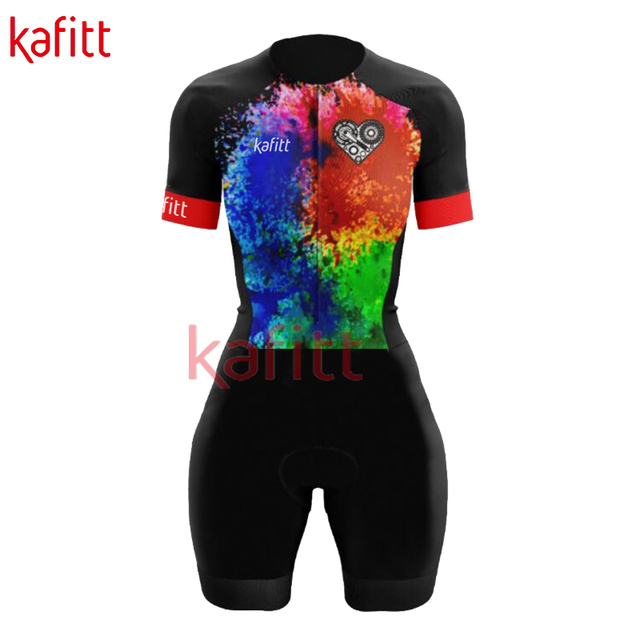 Kombinezon damska koszulka rowerowa czarne szorty Kafitt damskie kolarstwo - Wianko - 18
