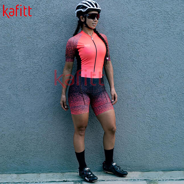 Kombinezon damska koszulka rowerowa czarne szorty Kafitt damskie kolarstwo - Wianko - 25
