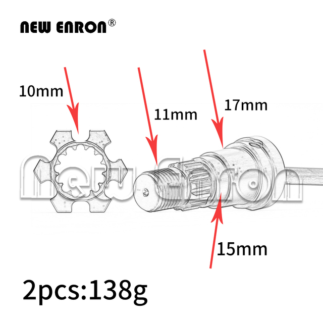 Ciągniki stalowe wały napędowe aluminiowe osie do Traxxas XMAXX 8S (7750X, 7768, 7756) - zestaw przednich i tylnych osi sześciokątnych 1/5 RTR RC - Wianko - 7