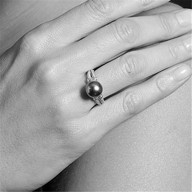 Pierścionek obrączkowy Visisap Vintage szare imitacje pereł dla kobiet i mężczyzn, biały złoty kolor, jubileusz, modny, dostawca biżuterii B2340 - Wianko - 4