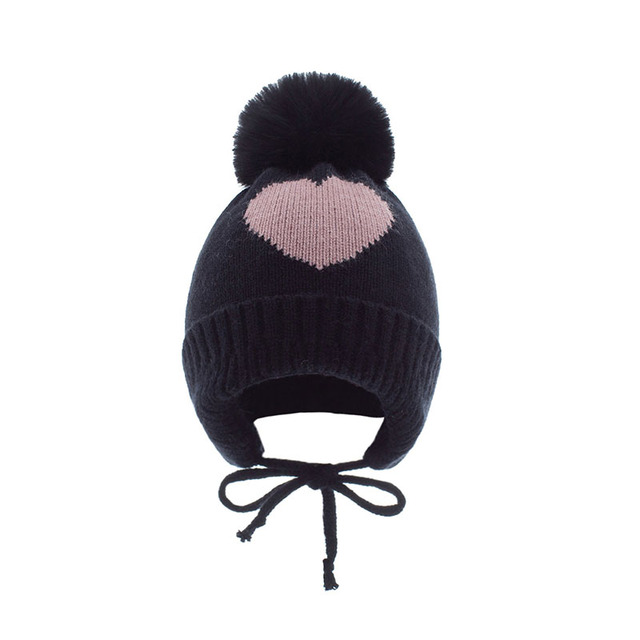 Miękka czapka dla niemowląt z nadrukiem w kształcie serca - dziewczynka/chłopiec, jesień/zima - Wianko - 16