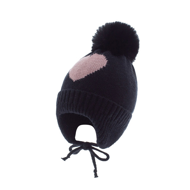 Miękka czapka dla niemowląt z nadrukiem w kształcie serca - dziewczynka/chłopiec, jesień/zima - Wianko - 17