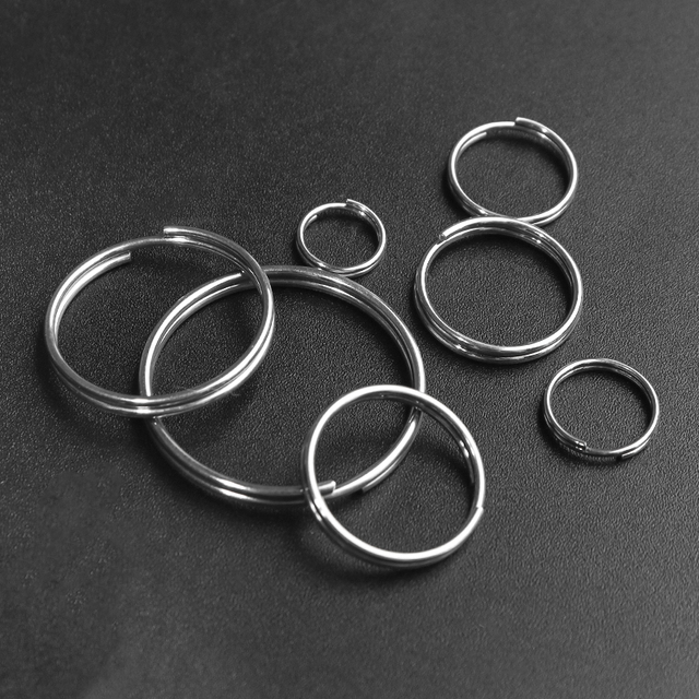 Breloczek na klucze złącze key ring ze stali nierdzewnej, podwójna warstwa, dzielone pierścienie dla DIY tworzenia biżuterii - 8/10/12/15/16/20/25mm - Wianko - 4